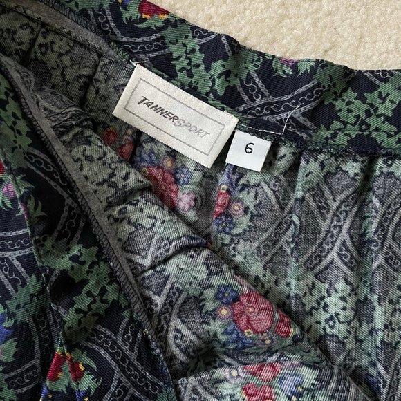 Vintage Tanner Sport Blue Patterned Pleated Skirt - Picture 2 of 6